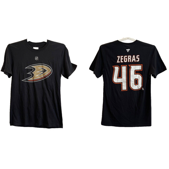 Anaheim Ducks Trevor Zegras #46 Black Player T-Shirt Medium 🔥NEW🔥Fanatics NHL - Picture 1 of 6